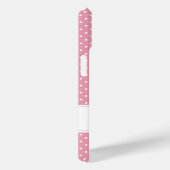 Gepersonaliseerde roze pokadot Case-Mate iPhone case (Achterkant / Rechts)