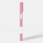 Gepersonaliseerde roze pokadot Case-Mate iPhone case (Achterkant / Rechts)