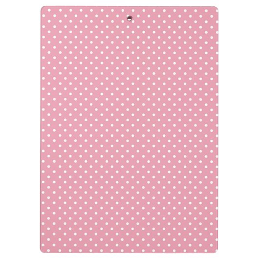 Gepersonaliseerde roze pokadot klembord (Achterkant)