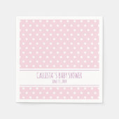 Gepersonaliseerde roze Polka Dot Baby shower Servet (Voorkant)