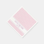 Gepersonaliseerde roze Polka Dot Baby shower Servet (Hoek)