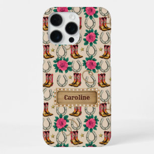 Gepersonaliseerde Roze Pony Club iPhone / Samsung 16 Pro Max Hoesje