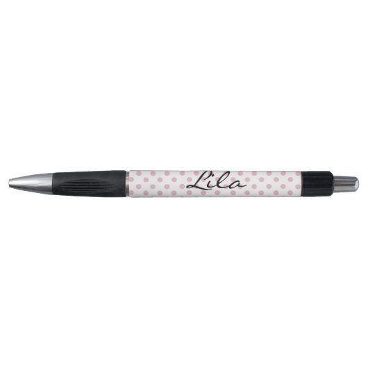 Gepersonaliseerde roze pooldot Pen (Voorkant)