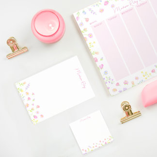Gepersonaliseerde Roze Post-It Notities met Pastel Post-it® Notes
