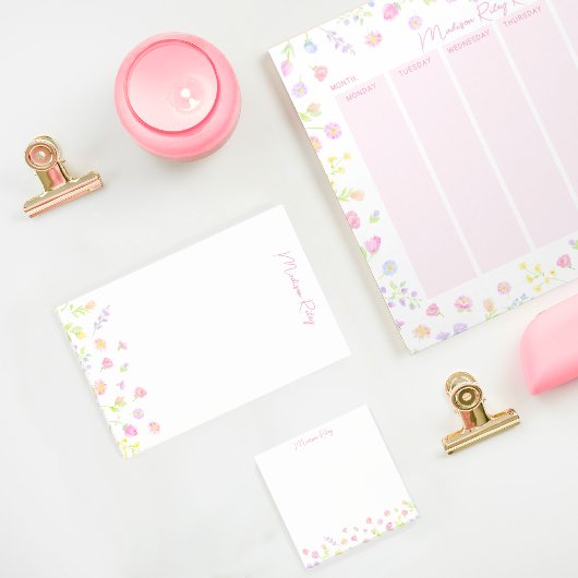 Gepersonaliseerde Roze Post-It Notities met Pastel Post-it® Notes