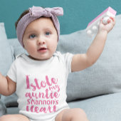 Gepersonaliseerde roze quote gestolen mijn tantes  romper