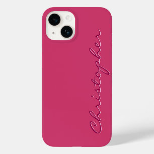 Gepersonaliseerde roze radiale textuur 15 Case-Mate iPhone 14 hoesje