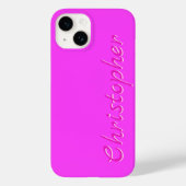Gepersonaliseerde roze radiale textuur 15 Case-Mate iPhone case (Achterkant)