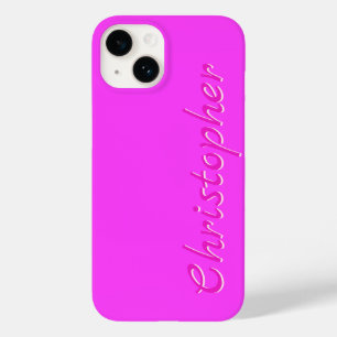 Gepersonaliseerde roze radiale textuur 15 Case-Mate iPhone 14 hoesje