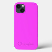 Gepersonaliseerde roze radiale textuur Case-Mate iPhone case (Achterkant)