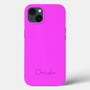 Gepersonaliseerde roze radiale textuur iPhone 13 hoesje