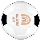 Gepersonaliseerde roze regenboogmeisjes voetbal (Gedraaid)