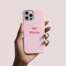 Gepersonaliseerde roze & rode boog naam | Custom E