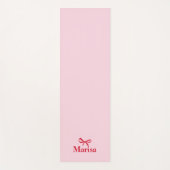 Gepersonaliseerde roze & rode boog naam yogamat (Voorkant)