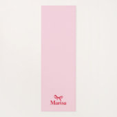 Gepersonaliseerde roze & rode boog naam yogamat (Achterkant)