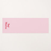 Gepersonaliseerde roze & rode boog naam yogamat (Voorkant (horizontaal))
