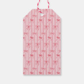 Gepersonaliseerde roze rode grillige dank u cadeaulabel (Achterkant)