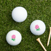 Gepersonaliseerde Roze Roos Golfballen (Insitu Gras)