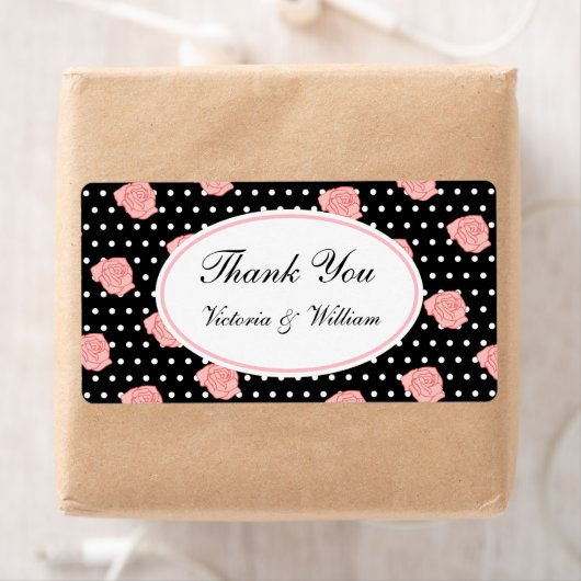 Gepersonaliseerde Roze Rose Labels (Insitu)