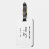 Gepersonaliseerde Roze Roze Bloem Butterf Bagagelabel (Achterkant verticaal)