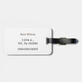 Gepersonaliseerde Roze Roze Bloem Butterf Bagagelabel (Achterkant horizontaal)