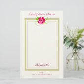 Gepersonaliseerde roze roze roze bedrijven briefpapier (Staand voorkant)