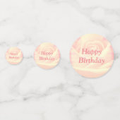 Gepersonaliseerde roze rozen 100e verjaardag confetti (Achterkanten)