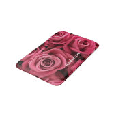 Gepersonaliseerde roze rozen girly badmat (Gekanteld)