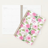 Gepersonaliseerde roze rozen planner (Display)