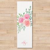 Gepersonaliseerde roze rozen yogamat