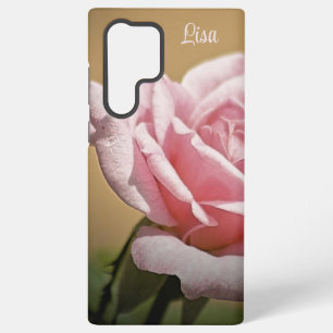 Gepersonaliseerde Roze Rozenbloem Samsung Hoesje Samsung Galaxy Hoesje