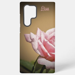 Gepersonaliseerde Roze Rozenbloem Samsung Hoesje Samsung Galaxy Hoesje