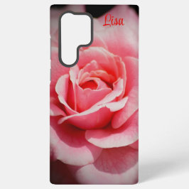 Gepersonaliseerde Roze Rozenbloem Samsung Hoesje Samsung Galaxy Hoesje