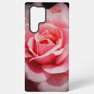 Gepersonaliseerde Roze Rozenbloem Samsung Hoesje Samsung Galaxy Hoesje