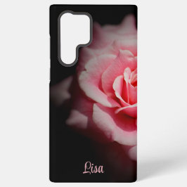 Gepersonaliseerde Roze Rozenbloem Samsung Hoesje Samsung Galaxy Hoesje