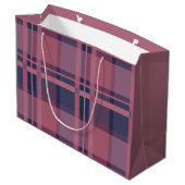 Gepersonaliseerde roze Schotse Lady Tartan Patroon Groot Cadeauzakje (Achterkant Gekanteld)