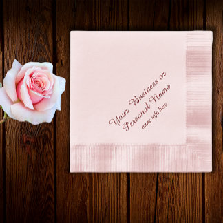 gepersonaliseerde roze servetten