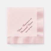 gepersonaliseerde roze servetten (Voorkant)