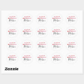 Gepersonaliseerde Roze Sinaasappel Letters Happy B Ronde Sticker (Vel)