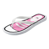 Gepersonaliseerde roze sneakers teenslippers (Schuin)