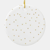 Gepersonaliseerde roze Snowflake Girl's eerste ker Keramisch Ornament (Achterkant)