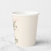 Gepersonaliseerde Roze Sprookje Eerste 1e Verjaard Papieren Bekers (Links)