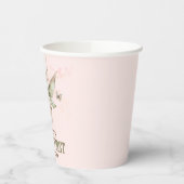 Gepersonaliseerde Roze Sprookje Eerste 1e Verjaard Papieren Bekers (Links)