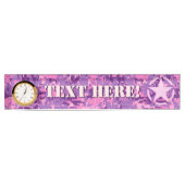 Gepersonaliseerde Roze Ster op Digitaal Camouflage Naambordje (Voorkant)