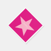 Gepersonaliseerde roze ster Print Papier servet (Hoek)