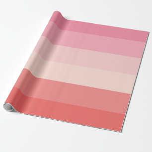 Gepersonaliseerde roze streep cadeaupapier