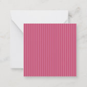 Gepersonaliseerde roze streep notitiekaartje (Achterkant)