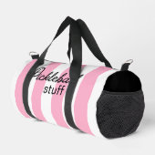 Gepersonaliseerde ROZE STREPEN Pickleball Stuff Ba Plunjezak (Rechterhoek)