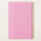 Gepersonaliseerde Roze Strikken Preppy Aangepaste Planner (Achterkant)