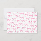 Gepersonaliseerde roze striknaam notitiekaartje (Achterkant)